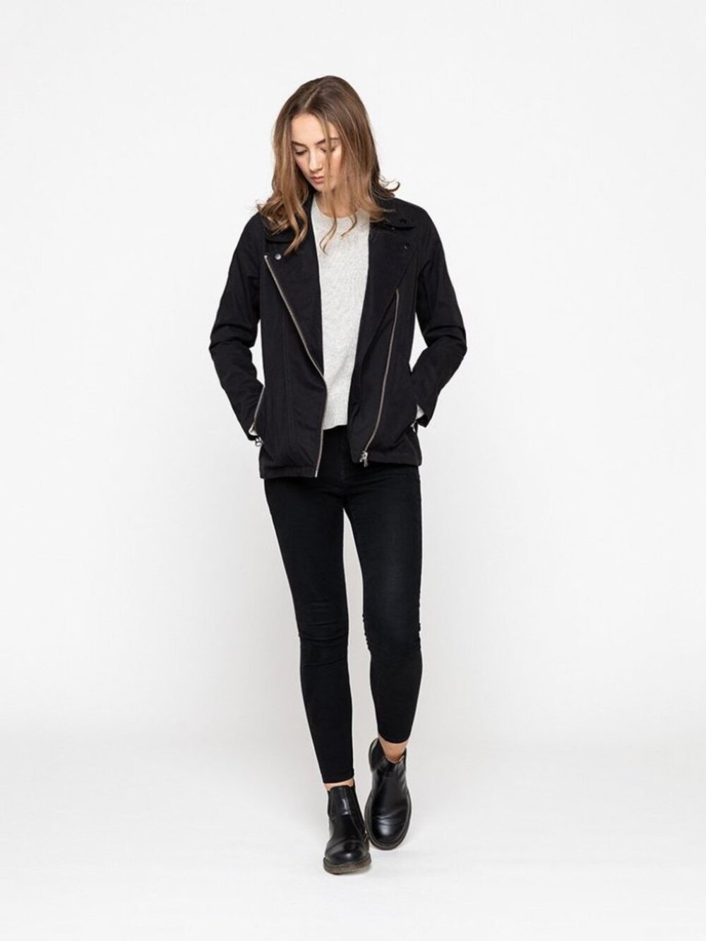 NWT The Baro "Charlie" Moto Jacket Black size XS/S